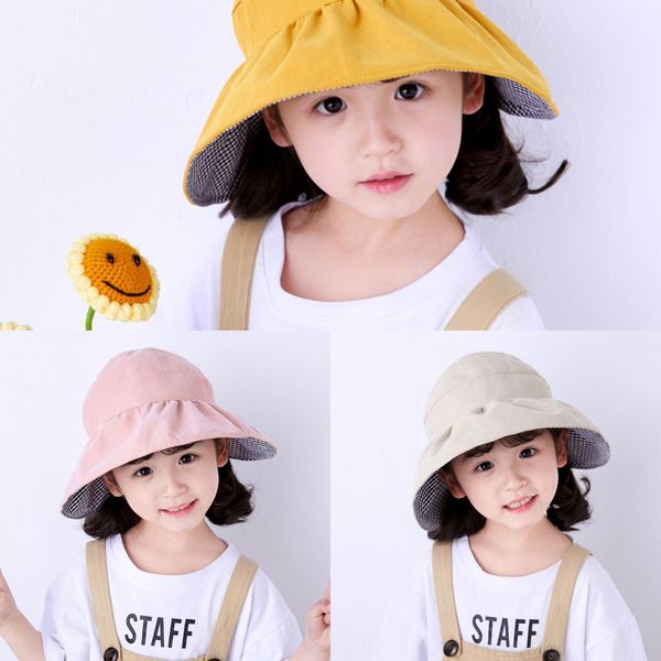 nyu4s sunscreen solid color children fisherman empty sun all-match travel basin cap bucket bucket hat monochrome double-sided folding ha, Yellow
nyu4s sunscreen solid color children fisherman empty sun all-match travel basin cap bucket bucket hat monochrome double-sided folding ha, Yellow