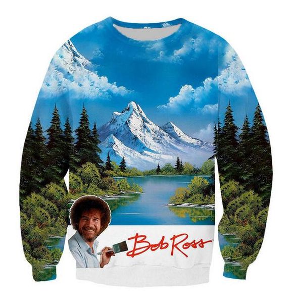 wholesale-fashion womens/mens classical bob ross funny 3d print casual sweatshirt plus size ar029, Black
wholesale-fashion womens/mens classical bob ross funny 3d print casual sweatshirt plus size ar029, Black