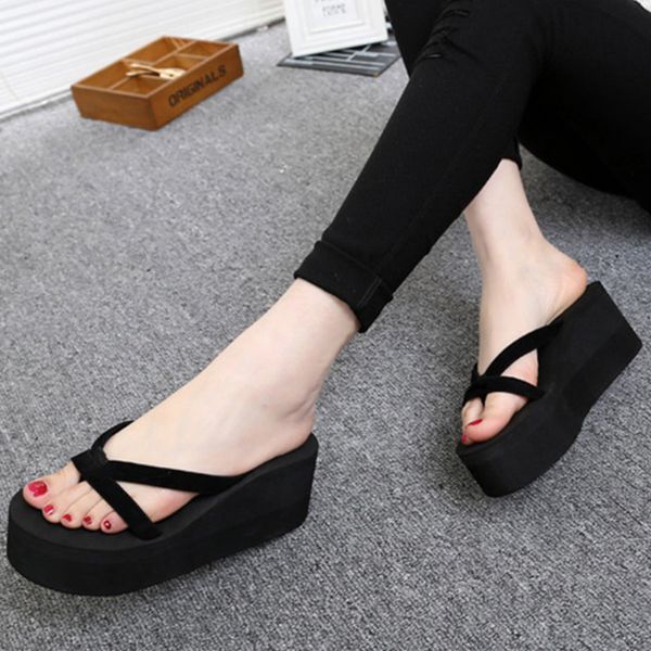 flip flops woman slippers woman thick bottom wedges ladies beach platform shoes women fashion solid footwear summer plus size, Black
flip flops woman slippers woman thick bottom wedges ladies beach platform shoes women fashion solid footwear summer plus size, Black