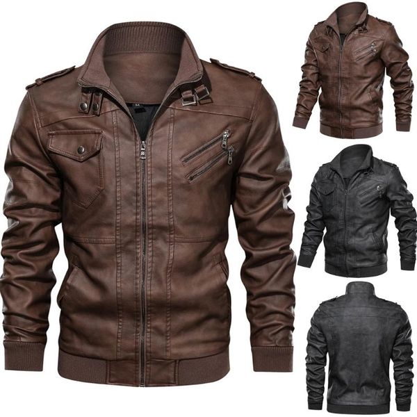 men's jackets windbreaker interchange jacket winter men big size retro headless stand-up collar faux leather loose g3, Black;brown
men's jackets windbreaker interchange jacket winter men big size retro headless stand-up collar faux leather loose g3, Black;brown