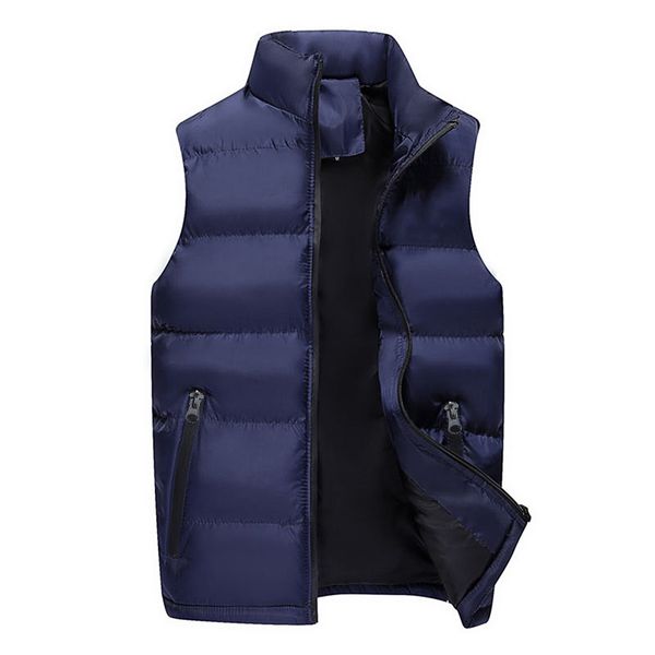 autumn winter men's stand collar solid color thickened down cotton jacket vest plus size fishing waistcoat sleeveless jacket, Black;white
autumn winter men's stand collar solid color thickened down cotton jacket vest plus size fishing waistcoat sleeveless jacket, Black;white