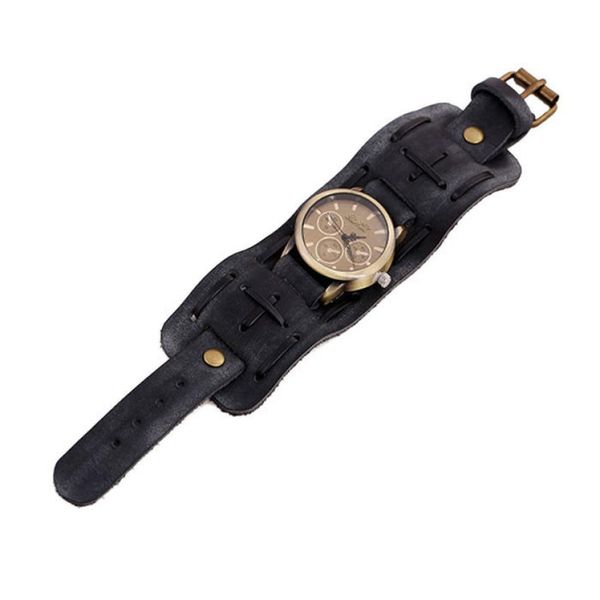 new style retro punk rock brown big wide leather bracelet cuff men watch cool casual leather male wrist watches vintage bracelet, Slivery;brown
new style retro punk rock brown big wide leather bracelet cuff men watch cool casual leather male wrist watches vintage bracelet, Slivery;brown