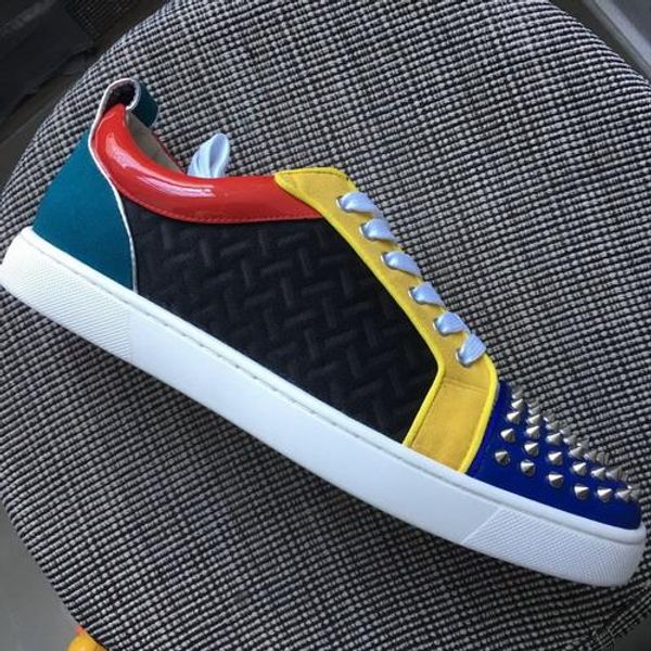 new men women red bottom shoes brown snakeskin with gold mix spikes toe low sneakers,designer spikes toe casual shoes 35-47 l14, Black
new men women red bottom shoes brown snakeskin with gold mix spikes toe low sneakers,designer spikes toe casual shoes 35-47 l14, Black