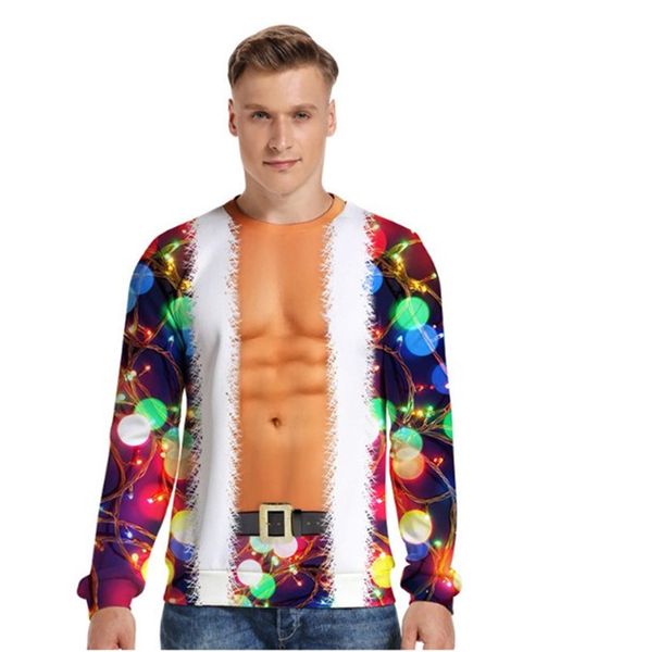 мужские 3d muscle печати фуфайки crew neck свободные рождественские lovers с длинными рукавами мода pullever мужская одежда, Black
мужские 3d muscle печати фуфайки crew neck свободные рождественские lovers с длинными рукавами мода pullever мужская одежда, Black