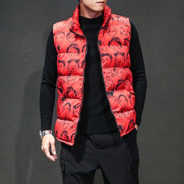 2019 autumn & winter new arrival men's cartoon printing collar cotton vest plus size vest sleeveless jacket ing, Black
2019 autumn & winter new arrival men's cartoon printing collar cotton vest plus size vest sleeveless jacket ing, Black