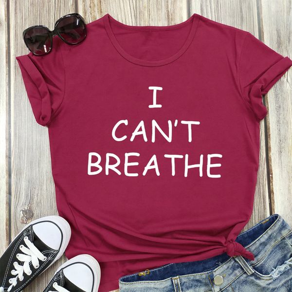 t-shirt female i can't breathe women's printed t-shirt female, Gray;blue
