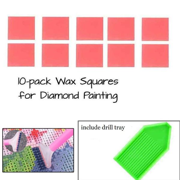 10pcs diamond painting glue wax squares set with drill tray home decoration diamond painting tools glue+plastic, Black
10pcs diamond painting glue wax squares set with drill tray home decoration diamond painting tools glue+plastic, Black