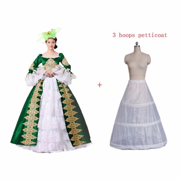 green rococo gown reenactment gothic victorian dress prom gown theater women clothing, Black;red
green rococo gown reenactment gothic victorian dress prom gown theater women clothing, Black;red