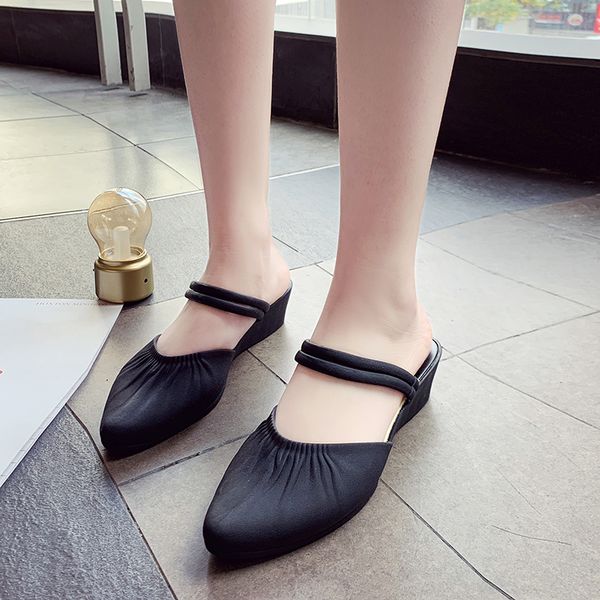 2020 new women's fashion pointed flat slippers two solid colors concise flat shoes trend summer beach shoes zapatos mujer u30-50, Black
2020 new women's fashion pointed flat slippers two solid colors concise flat shoes trend summer beach shoes zapatos mujer u30-50, Black