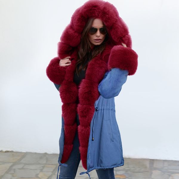 fashion women designer coat jacket with fur luxury winter coats keep warm jackets long style outdoor wear coats clothing size s-2xl, Black
fashion women designer coat jacket with fur luxury winter coats keep warm jackets long style outdoor wear coats clothing size s-2xl, Black
