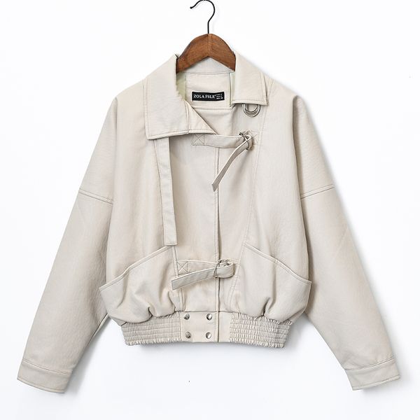easy bf wind pu leather clothing woman short slender and slim white leather jacket locomotive loose coat, Black
easy bf wind pu leather clothing woman short slender and slim white leather jacket locomotive loose coat, Black