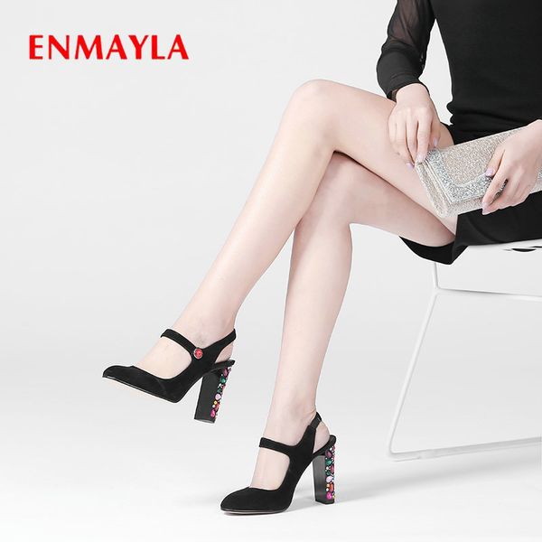 enmayla 2020 wedding shoes square heel round toe kid suede elastic band shoes woman high heel crystal pumps women, Black
enmayla 2020 wedding shoes square heel round toe kid suede elastic band shoes woman high heel crystal pumps women, Black