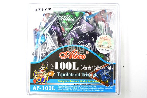 lots of 100pcs alice equilateral triangle pearl celluloid guitar picks plectrums 0.71mm with original box ing
lots of 100pcs alice equilateral triangle pearl celluloid guitar picks plectrums 0.71mm with original box ing