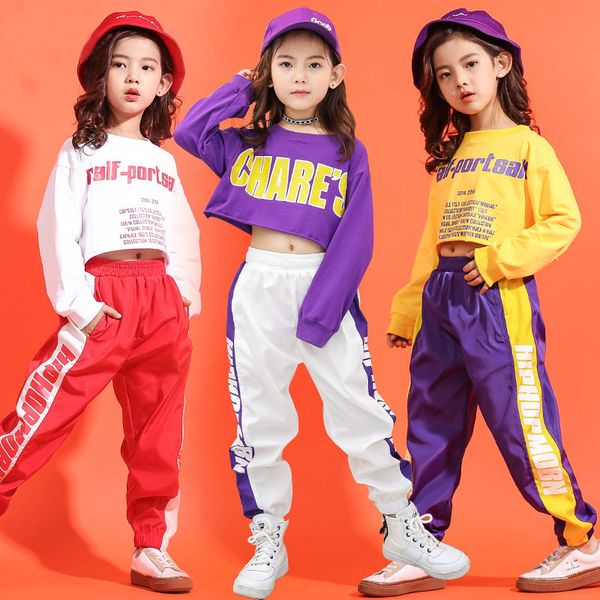 children hip hop clothes kids girls jazz street dance costume spring summer sweatshirt pants set ballroom dancewear stage outfit, Black;red
children hip hop clothes kids girls jazz street dance costume spring summer sweatshirt pants set ballroom dancewear stage outfit, Black;red