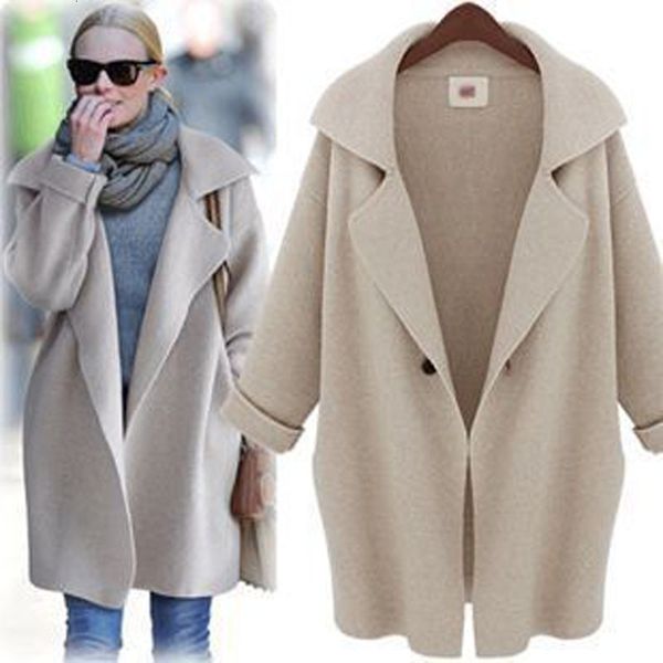 women wind long overcoat cardigan knitting unlined upper garment suit autumn winter warm lead loose jackets wool coats, Black
women wind long overcoat cardigan knitting unlined upper garment suit autumn winter warm lead loose jackets wool coats, Black