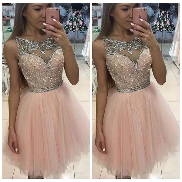 2019 sheer beaded crystal a-line homecoming dresses tulle short special occasion party gowns prom dresses robe de soiree custom young, Blue;pink
2019 sheer beaded crystal a-line homecoming dresses tulle short special occasion party gowns prom dresses robe de soiree custom young, Blue;pink