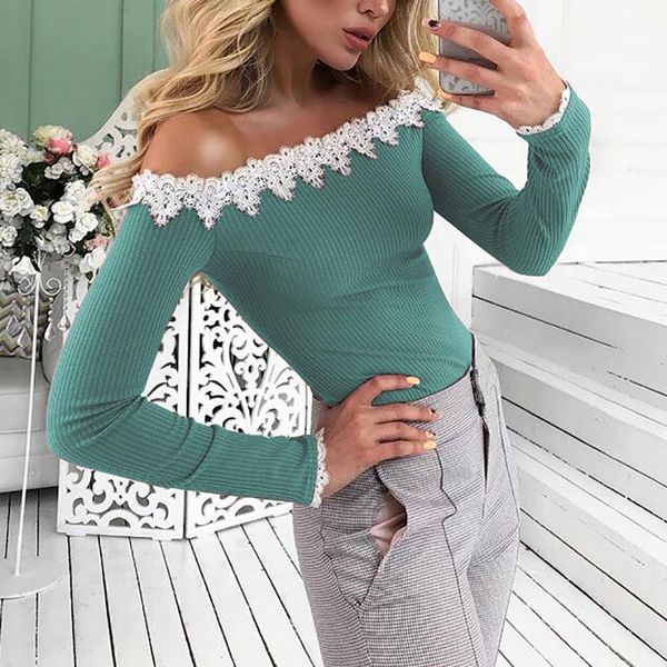 women thin sweater lace slash neck pullovers fashion streetwear knitted 4colors, White;black
women thin sweater lace slash neck pullovers fashion streetwear knitted 4colors, White;black