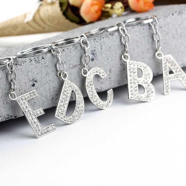 fashion key rings twenty-six english letters pendant rhinestone silver key chain alloy car key rings for gift, Slivery;golden 
fashion key rings twenty-six english letters pendant rhinestone silver key chain alloy car key rings for gift, Slivery;golden