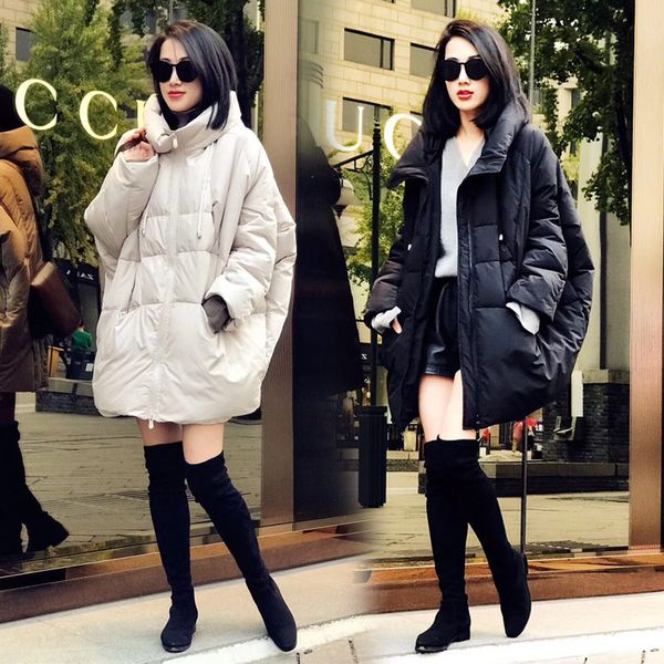 2019 european winter cocoon coat new hooded loose down cotton jacket fashion cloak long thick parka female winter warm f2182, Black
2019 european winter cocoon coat new hooded loose down cotton jacket fashion cloak long thick parka female winter warm f2182, Black