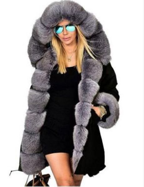 elegant slim thick winter jacket women casual long sleeve with cap big fur collar long parka women outwear warm female coat, Black
elegant slim thick winter jacket women casual long sleeve with cap big fur collar long parka women outwear warm female coat, Black