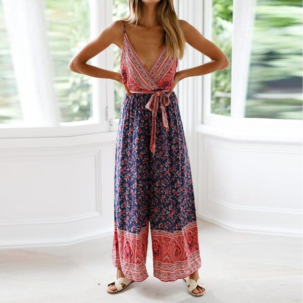 2019 bohemian casual vacation women body backless v neck rompers floral playsuit overalls print wide legs beach jumpsuit, Black;white
2019 bohemian casual vacation women body backless v neck rompers floral playsuit overalls print wide legs beach jumpsuit, Black;white