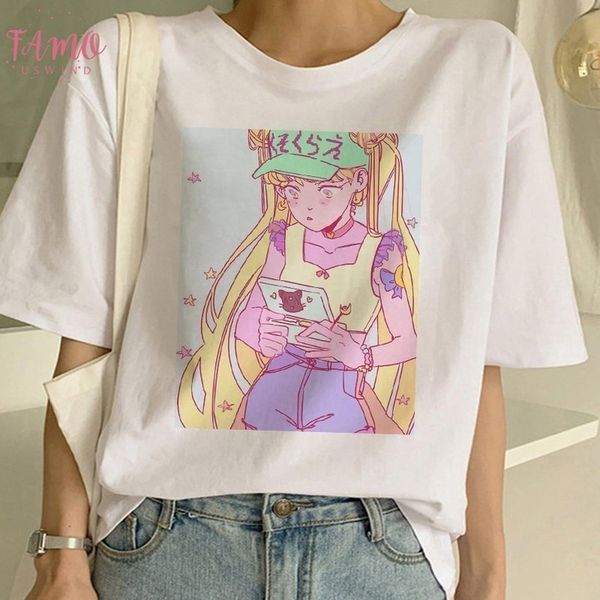 sailor moon лето новая мода футболка женщины harajuku с коротким рукавом fun ulzzang t shirt cute cat tshirt мультфильм топ тройники женский, White
sailor moon лето новая мода футболка женщины harajuku с коротким рукавом fun ulzzang t shirt cute cat tshirt мультфильм топ тройники женский, White