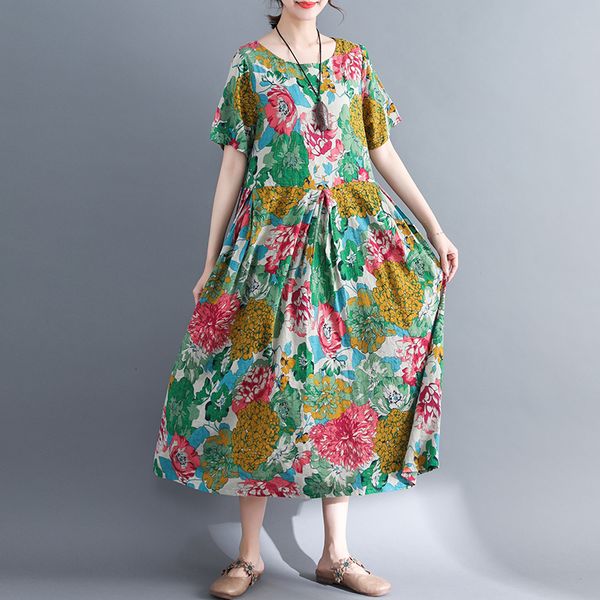 3xl large size new cotton linen plus size vintage floral print clothes women casual loose summer dress vestido 2018 dresses, Black;gray
3xl large size new cotton linen plus size vintage floral print clothes women casual loose summer dress vestido 2018 dresses, Black;gray