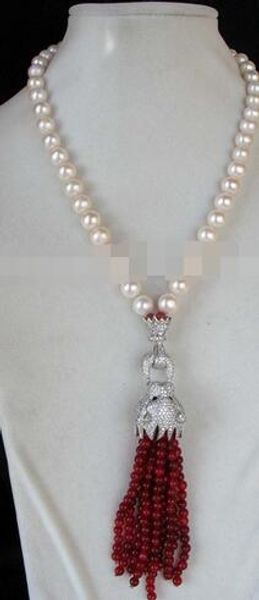 wholesale 9-10mm white freshwater pearl and cz leopard inlay closure 4mm red agates necklace 18 ", Silver
wholesale 9-10mm white freshwater pearl and cz leopard inlay closure 4mm red agates necklace 18 ", Silver