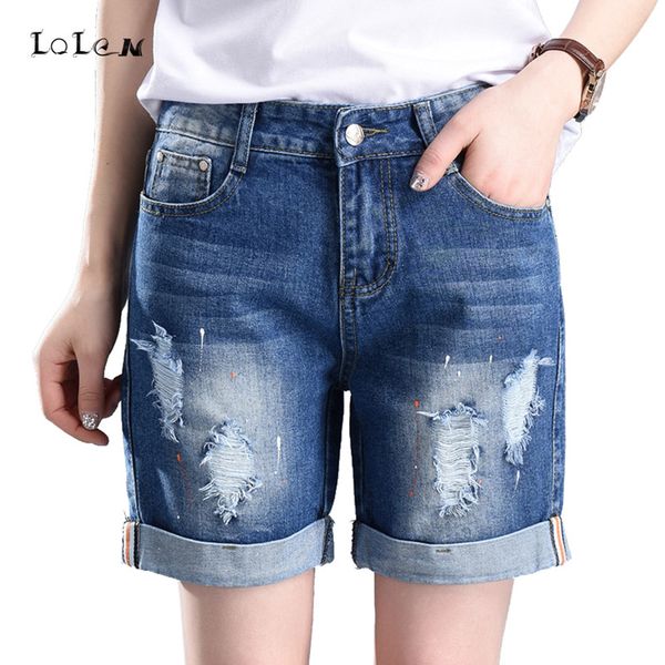 plus size denim shorts straight loose hole jeans for women 55-100kg, White;black
plus size denim shorts straight loose hole jeans for women 55-100kg, White;black