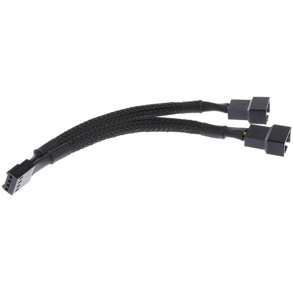 15cm 4 pin y splitter computer pc fan power cable 1 to 2 wire black sleeved
15cm 4 pin y splitter computer pc fan power cable 1 to 2 wire black sleeved