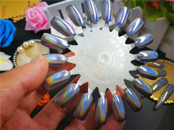 0.3 g holographic unicorn mirror powder holo silver acrylic glitter shimmer dust chrome pigment manicure diy art nail polish, Silver;gold 
0.3 g holographic unicorn mirror powder holo silver acrylic glitter shimmer dust chrome pigment manicure diy art nail polish, Silver;gold