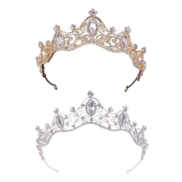 bride princess rhinestone inlay headdress fashion women bridal crown tiaras wedding party hair jewelry accessories, Golden;white
bride princess rhinestone inlay headdress fashion women bridal crown tiaras wedding party hair jewelry accessories, Golden;white
