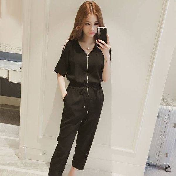 women's jumpsuits & rompers summer 2021 jumpsuit high waist slim short-sleeved pants casual streetwear one pieces outfits, Black;white
women's jumpsuits & rompers summer 2021 jumpsuit high waist slim short-sleeved pants casual streetwear one pieces outfits, Black;white