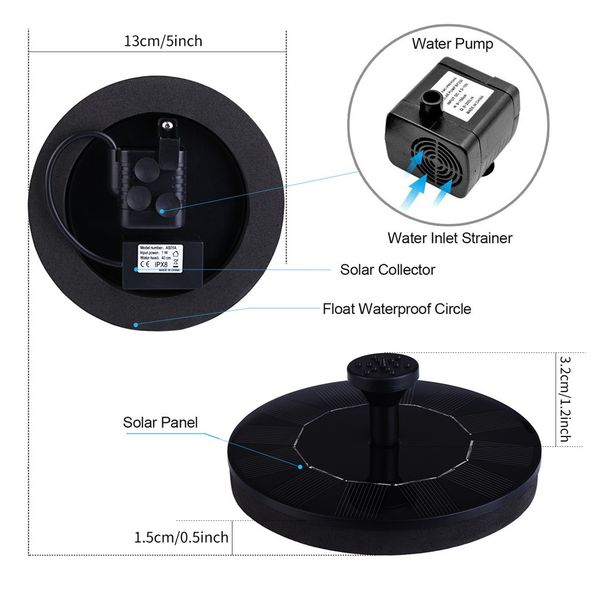 plastic solar power pump bird bath fountain water floating pond garden patio garden decoration fish tank fountain water pump
plastic solar power pump bird bath fountain water floating pond garden patio garden decoration fish tank fountain water pump