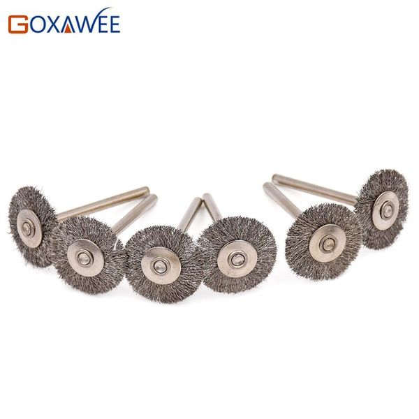 goxawee 50pcs 22mm stainless steel wire wheel brush polishing rotary tool for mini drill dremel polishing abrasive tools
goxawee 50pcs 22mm stainless steel wire wheel brush polishing rotary tool for mini drill dremel polishing abrasive tools