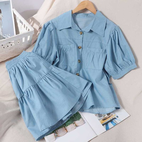 feminino short sleeve single breasted and mini skirt fashion summer 2 piece sets new 2020 solid loose casual women outfits, White
feminino short sleeve single breasted and mini skirt fashion summer 2 piece sets new 2020 solid loose casual women outfits, White