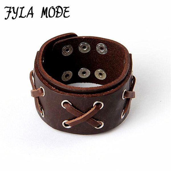 fyla mode vintage leather men bracelets punk handmade wide cuff three x leather bracelet woven wristband bangles for men jewelry, White
fyla mode vintage leather men bracelets punk handmade wide cuff three x leather bracelet woven wristband bangles for men jewelry, White