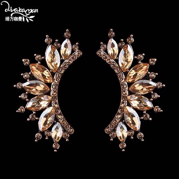 dvacaman brand design 2019 new women's stud earrings nigerian bridal wedding crystal trendy ear accessory statement jewelry ak44, Golden;silver
dvacaman brand design 2019 new women's stud earrings nigerian bridal wedding crystal trendy ear accessory statement jewelry ak44, Golden;silver