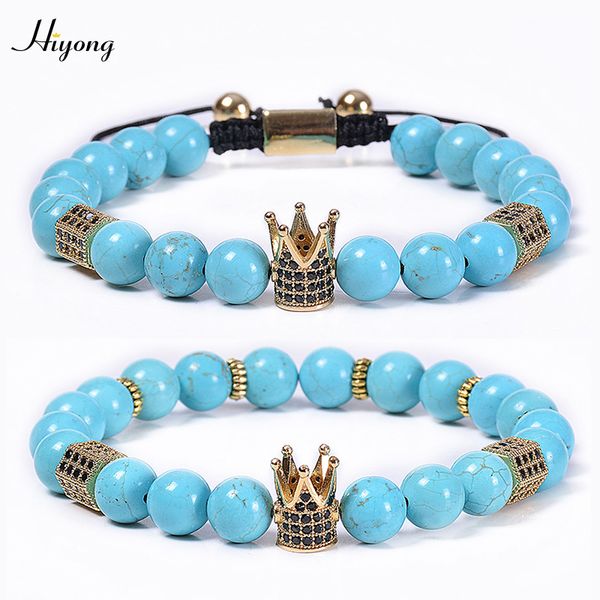 cubic zirconia crown bracelet natural turquoises stone beads bracelets for men women yoga beads bracelet adjustable bangles, Black
cubic zirconia crown bracelet natural turquoises stone beads bracelets for men women yoga beads bracelet adjustable bangles, Black