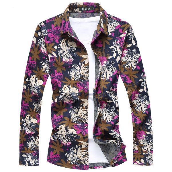 flower print shirts mens 2019 brand camisa social streetwear casual long sleeve vintage floral shirt man chemise homme clothes, White;black
flower print shirts mens 2019 brand camisa social streetwear casual long sleeve vintage floral shirt man chemise homme clothes, White;black