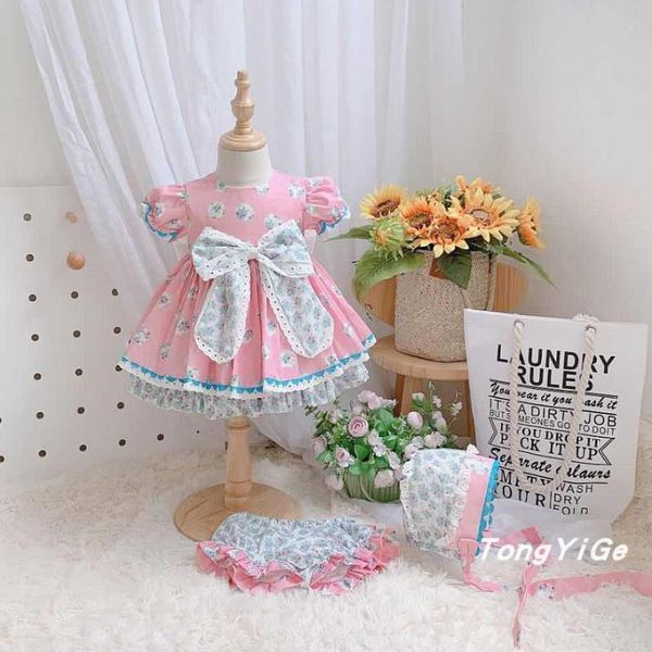 3pcs spanish lolita princess dress baby girl clothes bow print lace cute dress for girls birthday easter vestidos y3091, Red;yellow
3pcs spanish lolita princess dress baby girl clothes bow print lace cute dress for girls birthday easter vestidos y3091, Red;yellow