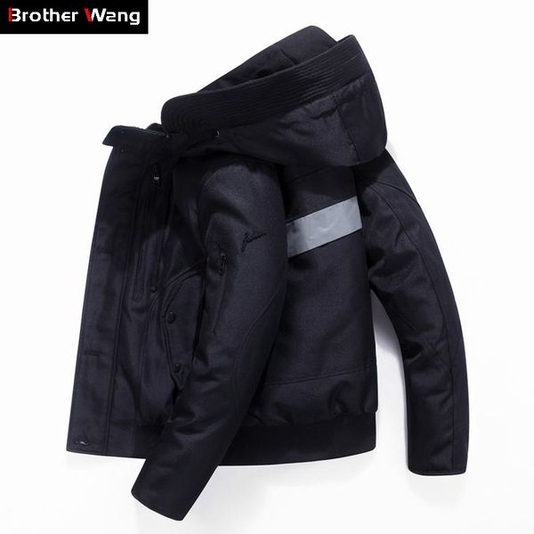 men's down & parkas 2021 winter hooded white duck jacket fashion casual splice thicken warm parka and coats male brand clothing, Black
men's down & parkas 2021 winter hooded white duck jacket fashion casual splice thicken warm parka and coats male brand clothing, Black