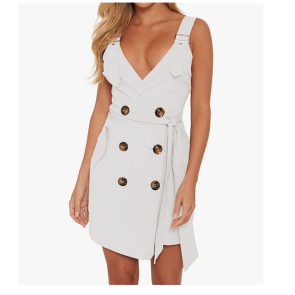 button vintage belt bodycon dress women office party short beach dress sashes summer elegant club, Black;gray
button vintage belt bodycon dress women office party short beach dress sashes summer elegant club, Black;gray