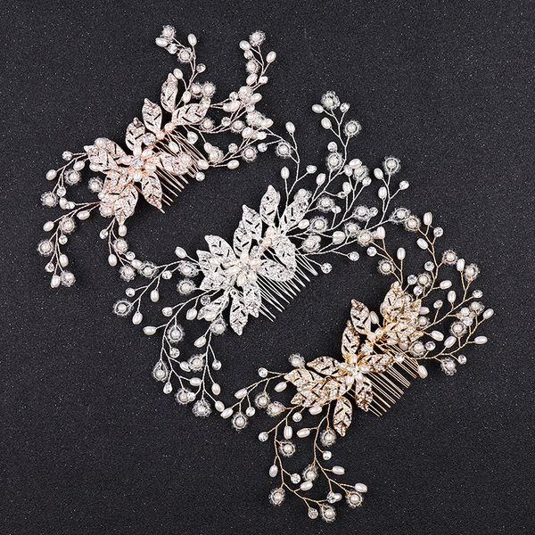 luxury 3 color pearl flower hair combs handmade rhinestone women hair jewelry for bride tiara headbands wedding hair accessories, Golden;white
luxury 3 color pearl flower hair combs handmade rhinestone women hair jewelry for bride tiara headbands wedding hair accessories, Golden;white