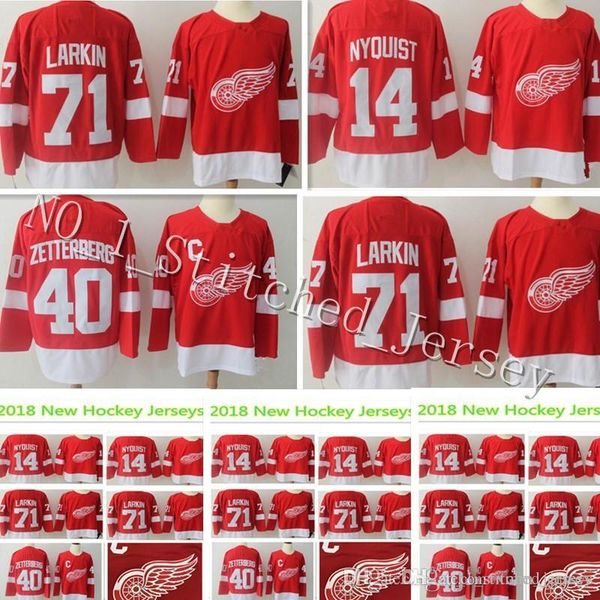 2018 New Detroit Red Wings Jersey Men's #71 Dylan Larkin 14 Gustav Nyquist 40 Henrik Zetterberg Hockey Embroidery Jerseys
2018 New Detroit Red Wings Jersey Men's #71 Dylan Larkin 14 Gustav Nyquist 40 Henrik Zetterberg Hockey Embroidery Jerseys