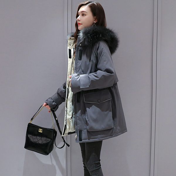 women 2020 new winter down cotton jacket female thick warm snow wear coat lady fake fur collar hooded casual wadded parkas n202, Black
women 2020 new winter down cotton jacket female thick warm snow wear coat lady fake fur collar hooded casual wadded parkas n202, Black