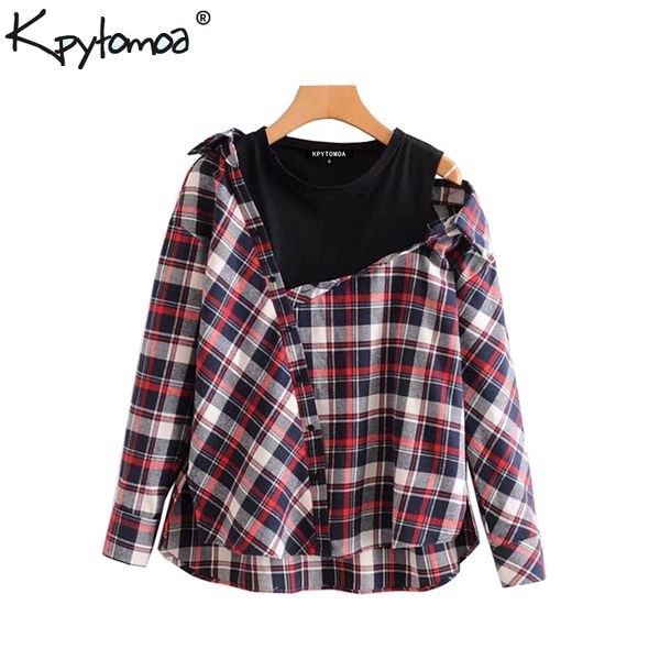 vintage stylish plaid irregular blouses women 2019 fashion o neck long sleeve female shirts blusas mujer chic, White
vintage stylish plaid irregular blouses women 2019 fashion o neck long sleeve female shirts blusas mujer chic, White