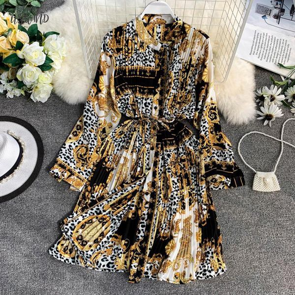 2020 spring and summer womens leopard print pleated dress long sleeved chiffon shirt dress lace loose fashion dress large size, Black;gray
2020 spring and summer womens leopard print pleated dress long sleeved chiffon shirt dress lace loose fashion dress large size, Black;gray