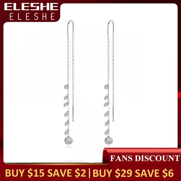 eleshe authentic 925 sterling silver long tassel earrings crystal zirconia fashion earrings for women statement jewelry gift
eleshe authentic 925 sterling silver long tassel earrings crystal zirconia fashion earrings for women statement jewelry gift