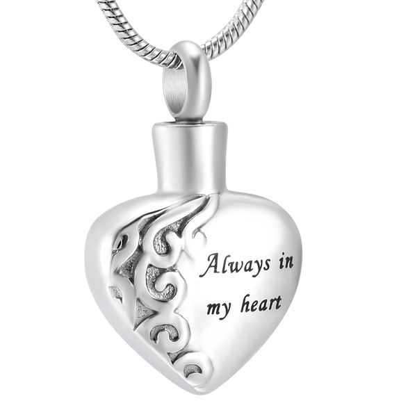 lkj10021 classic ash pendant necklace mens/women memorial jewelry carving always in my heart dog cat paw cremation urn keepsake necklaces, Silver
lkj10021 classic ash pendant necklace mens/women memorial jewelry carving always in my heart dog cat paw cremation urn keepsake necklaces, Silver
